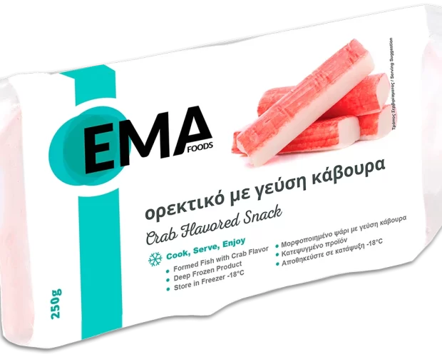 ορεκτικό με γεύση κάβουρα EMA Foods κατεψυγμένα τρόφιμα, θαλασσινά, λαχανικά, κρεατοσκευάσματα, αρτοσκευάσματα